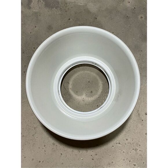 Vintage Small Toleware Metal Lamp Shade Stencil Wheat White and Gold - Picture 3 of 3